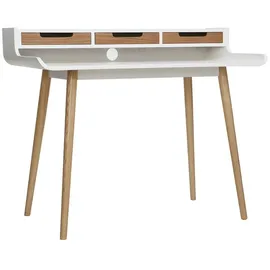 miliboo Schreibtisch OPUS Weißes Holz / Beige