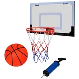 vidaXL Mini Basketballkorb Set mit Ball und Pumpe Orange