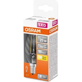 Osram LED Kerze gedreht E14/2,5 Watt/Energie F Glas