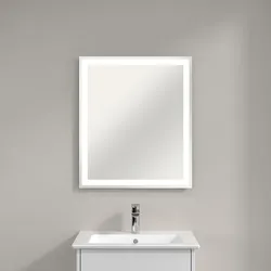 Villeroy & Boch Finero Badspiegel 60x70 cm LED Lichtband, Spiegel,