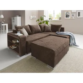 Collection AB Hocker John Mikrofaser 100 x 40 x 70 cm Braun