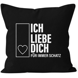 Autiga Dekokissen Ich Liebe Dich Geschenk-Kissenbezug für immer Schatz Autiga® schwarz