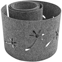 zaun|zu® zaunzu Sichtschutzstreifen Design Vlies Dekor Pusteblume Einzelstreifen Hellgrau 2,55m