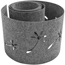 zaun|zu® zaunzu Sichtschutzstreifen Design Vlies Dekor Pusteblume Einzelstreifen Hellgrau 2,55m