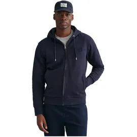 GANT Reg Tonal Shield Reißverschlusspullover Evening Blue L