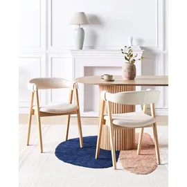Beliani Esszimmerstuhl 2er Set Beige