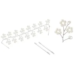 A & A Haarkamm mit Perlenblumen und Klemmen
