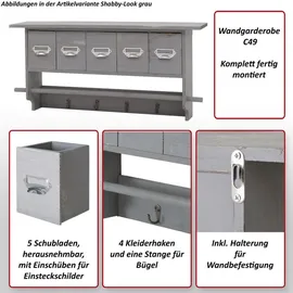 MCW Garderobe C49-G 65 x 32 x 13 cm Weiß