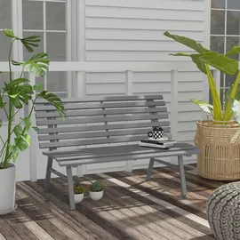 Outsunny Gartenbank 123 x 67 x 79 cm Grau