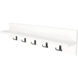 [en.casa] Wandgarderobe Hammarö 80 x 11 x 18 cm Weiß