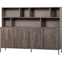 Buffet WOOOD "New Gravure", braun, B:200cm H:150cm T:44cm, Holzwerkstoff, Schränke, mit viel Stauraum, Breite 200 cm
