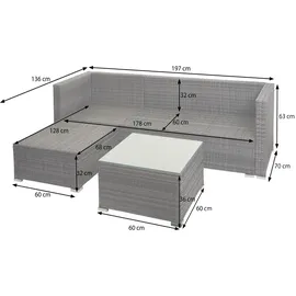 Mendler HWC-F57 Loungeset schwarz