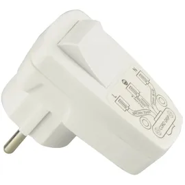 Unitec Schuko-Stecker, PVC mit Ausschalter, weiß