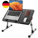 Tisch, SAIJI Betttisch Höhenverstellbar, Mit 4 Einstellbare Winkel, Klappbarer L