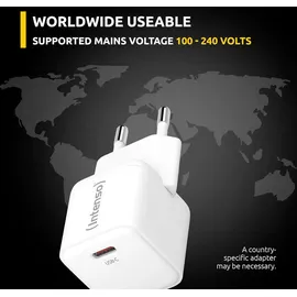 Intenso Power Adapter W30C GaN + C315C Kabel weiß