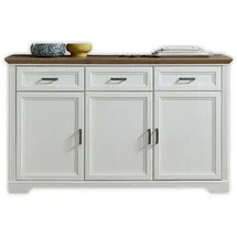 Möbel Boss Sideboard Jasmin 166 x 102 x 48 cm Weiß / Braun