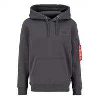 Alpha Industries Back Print Kapuzenpullover Vintage Grey S