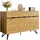 stilvora Sideboard 140 x 75,5 x 40 cm Schwarz