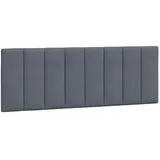 vidaXL Kopfteil-Kissen "Hanko" Dunkelgrau 140 cm Samt