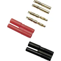 SCHNEPP Laborsteckverbinder-Sortiment Stecker, gerade, Buchse, gerade Stift-Ø: 2mm Rot,