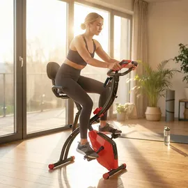 Homcom Heimtrainer mit LCD Display rot