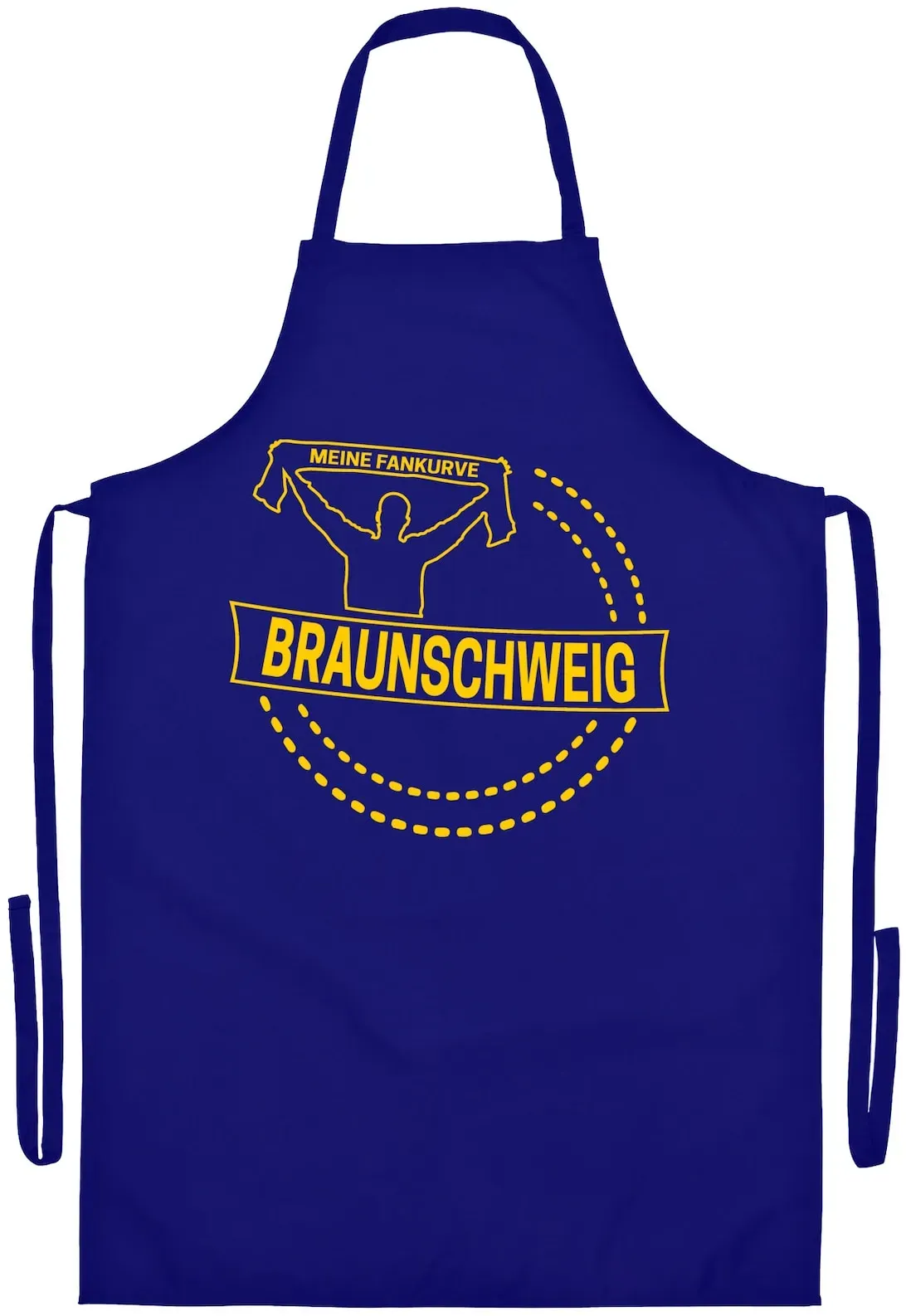 multifanshop Grillschürze - Braunschweig - Meine Fankurve - Druck gelb - Schürze