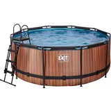EXIT TOYS Wood Pool Set 360 x 122 cm inkl. Filterpumpe