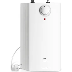 Kleinspeicher AEG HAUSTECHNIK "»Huz 5 ÖKO Comfort« Untertischboiler 5 Lister", weiß, B:26,3cm H:44,3cm T:24,2cm, Speichererhitzer, Niederdruck, mit Stecker, niedriger Standby-Verbrauch