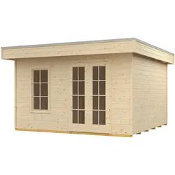 Gartenhaus SKANHOLZ "Breda", beige (natur), Fußboden im Gartenhaus, Holz, Gartenhäuser