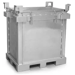 Lithium-Ionen Akku-Transportbox Stahl, 790 l, VPG 1, Füllmaterial PyroBubbles®