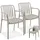 Tectake Alcudia Gartenstuhl 54,5 x 58 x 80,5 cm grau 2 St.