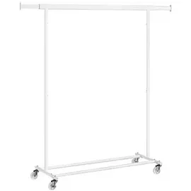 Songmics Rollgarderobe weiß Metall 92,0 - 132,0 x 160,0 cm