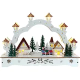 Hti-Living Leuchtbogen in modernem Weiß Kinder mit Reh