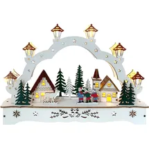 Hti-Living Leuchtbogen in modernem Weiß Kinder mit Reh