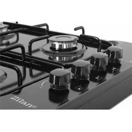 Zilan Gaskocher 4 flammig Campingkocher Gasherd Kochfeld Schwarz