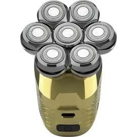 Avizar Elektrorasierer 7 Rotationsköpfe Gold