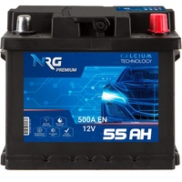 NRG Premium Autobatterie 12V 55Ah 500A/EN Batterie ersetzt 45Ah 47Ah 50Ah 52Ah 53Ah 54Ah