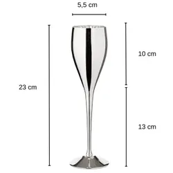 EDZARD Sektkelch Sektflöte Dodo, edel versilbert, Höhe 23 cm, Füllmenge 200 ml