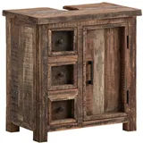 Woodkings Waschbeckenunterschrank Sumatra 60 x 62 x 35 cm Braun