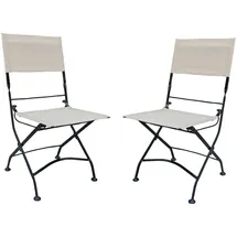 Garden Pleasure Klappstuhl TRIEST 45 x 45 x 108 cm beige 2 St.