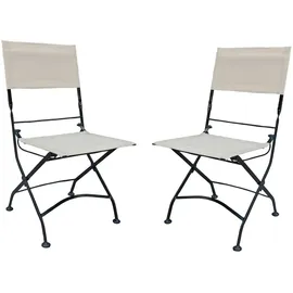 Garden Pleasure Klappstuhl TRIEST 45 x 45 x 108 cm beige 2 St.