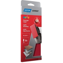 Norton Expert Schleifpapier 93x230mm K120 8er VE Ungelocht zum Einspannen