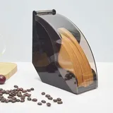 Kaffeefilter Halterung Holz Kaffeefilterhalter, Klein Kaffeefilter Box Aufbewahrung, Fächerförmige Kaffee Filtertütenhalter für Filtertüten, Kapazität: ca. 100 Stück