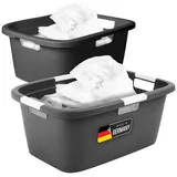 Novaliv 2x Novaliv Wäschekorb Wäschewanne-set 25l + 40l