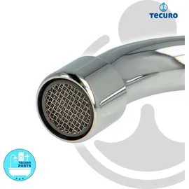 tecuro HU-Auslauf für Stand- und Wandarmaturen Edelstahl verchromt - 130 mm