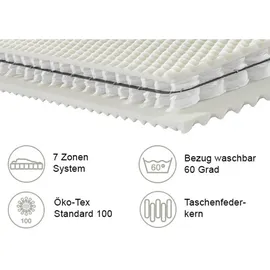 Novel Taschenfederkernmatratze 180 x 200 cm H3