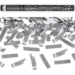 Konfetti Kanone silber 60 cm