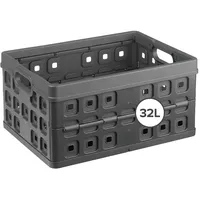 SUNWARE Klappbox Square 49 x 36 x 24,5 cm 25-tlg. anthrazit