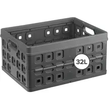 SUNWARE Klappbox Square 49 x 36 x 24,5 cm 25-tlg. anthrazit
