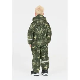 ZigZag Schneeoverall ZIGZAG "Tower", Kinder, Gr. 128, EURO-Größen, grün (olivgrün), 100% Polyester, lang, Overalls, mit wasser- und winddichter TPU-Membran